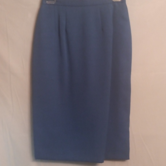 Oleg Casssi Blue Women's Blazer and Skirt Set Size 6 - Picture 6 of 8